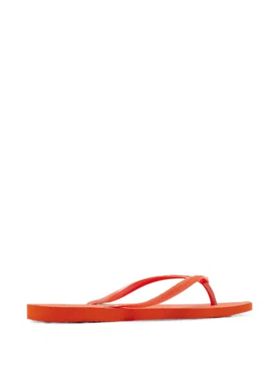 Havaianas Logo-embossed Flip-flops In Orange