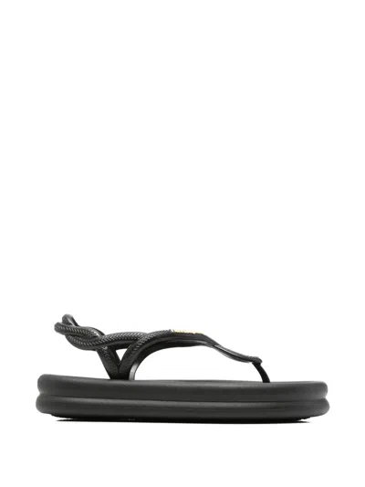 Havaianas Luna Puffed Braided-strap Flip-flops In Black