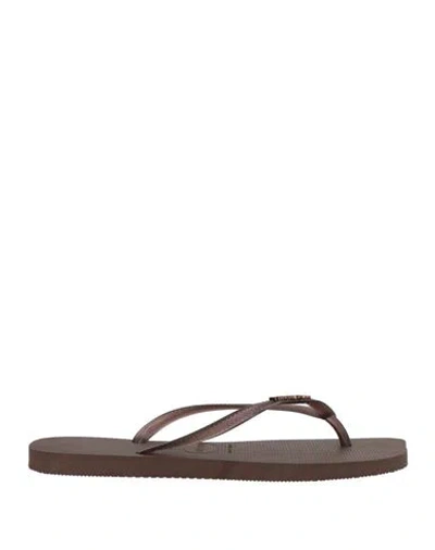 Havaianas Man Thong Sandal Chocolate Brown Size 9/10 Rubber