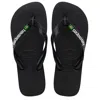 Havaianas Men Brasil Logo Flip Flops Black In Black