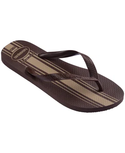 Havaianas Men's Top Round-toe Flip-flop Sandals In Brown