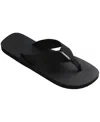 Havaianas Man Toe Strap Sandals Black Size 13 Rubber In Black