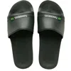 Havaianas Mens Brasil Sliders Black In Green