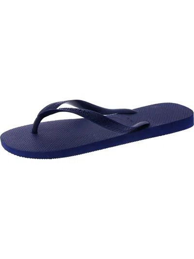 Havaianas Mens Slip On Summer Thong Sandals In Blue
