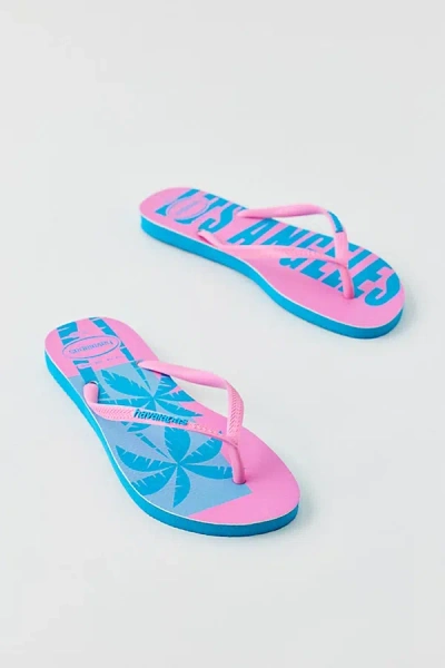 Havaianas Printed Slim Flip Flop Sandal In Pink Print, Women's At Urban Outfitters