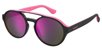 Havaianas Sancho 3mr/vq Men's Sunglasses Black Size 53 In Multi