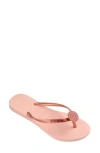 Havaianas Slim Crystal Flip Flop In Ballet Rose