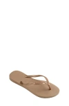 Havaianas Kids'  Slim Crystal Ii Flip Flop In Brown