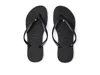 Havaianas Slim Crystal-embellished Rubber Flip-flops In Black