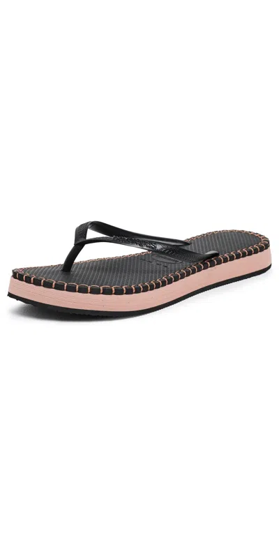 Havaianas Slim Flatform Loop Sandals Black