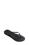 Havaianas Kids'  Slim Flip Flop In Black