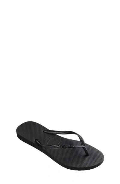 Havaianas Kids'  Slim Flip Flop In Black