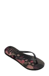 Havaianas Slim Flip Flop In Black