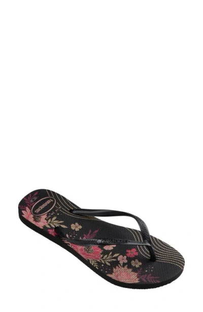 Havaianas Slim Flip Flop In Black