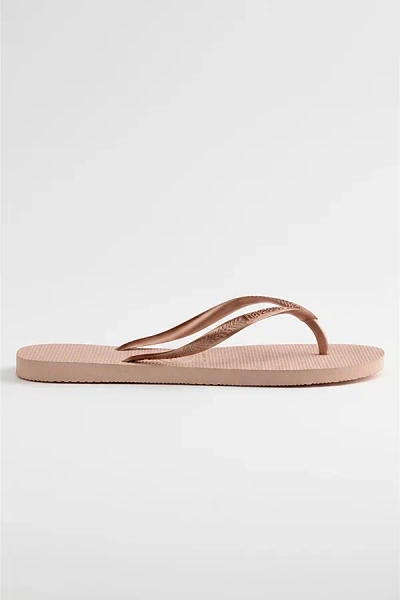Havaianas Slim Flip Flop Sandal In Ballet Rose, Women's At Urban Outfitters In Pink