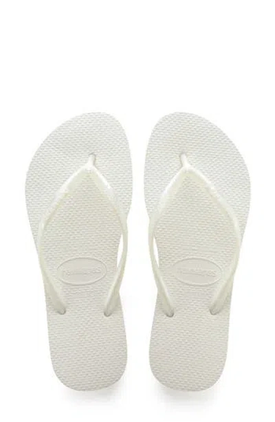 Havaianas Slim Flip Flop In White