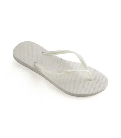 Havaianas Slim Flip Flops In White