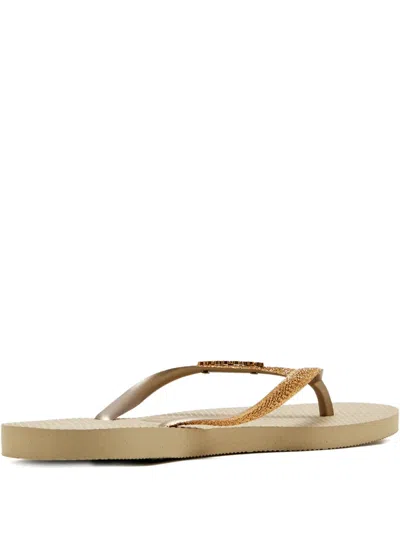Havaianas Slim Glitter Ii Flip-flops In Brown