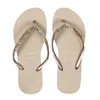 Havaianas Slim Glitter Ii Sand Grey In Neutral