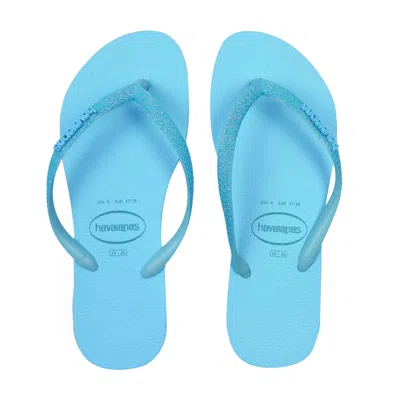Havaianas Slim Glitter Neon Blue Water