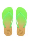 Havaianas Slim Gradient White/flourescent Electric In Green