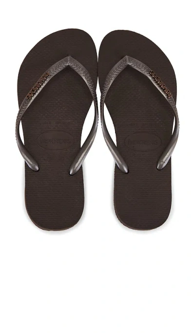 Havaianas Slim Logo Metallic Sandal