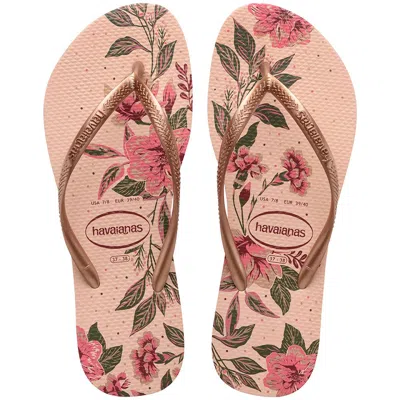 Havaianas Slim Organic Ballet Rose/golden Blush In Multi