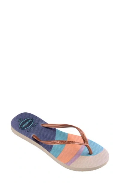 Havaianas Slim Palette Flip Flop In Beige