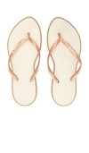 Havaianas Slim Point Sandal In Rose Gold & Beige