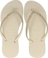 Havaianas Slim Sparkle Beige In Multi