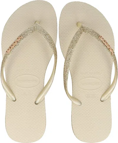 Havaianas Slim Sparkle Beige In Multi
