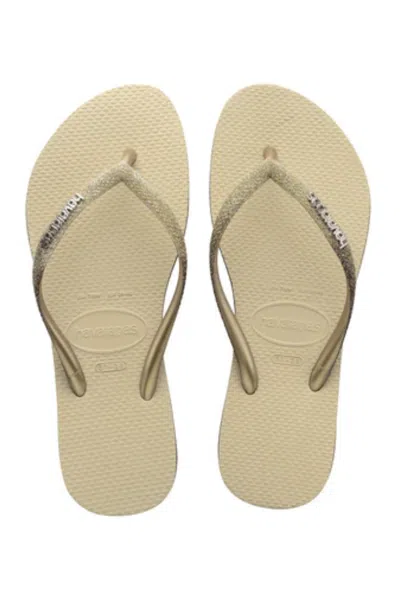Havaianas Havianas Slim Sparkle Flip Flop In Sand Grey