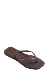 Havaianas Slim Square Flip Flop In Burgundy