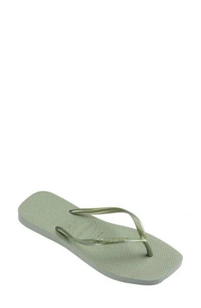 Havaianas Slim Square Flip Flop In Green