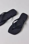 Havaianas Slim Square Flip Flop Sandal In Black, Women's At Urban Outfitters