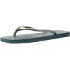 Havaianas Slim Square Glitter Womens Glitter Rubber Flip-flops In Multi