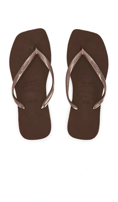 Havaianas Slim Square Sandal In Brown