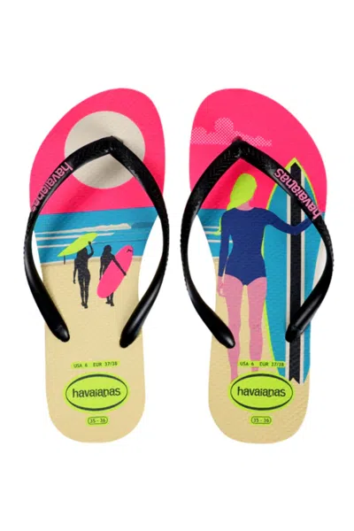 Havaianas Slim Style Mix Lemon Yellow In Multi