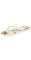 Havaianas Slim Summer Bliss Flip Flops Beige In Beige