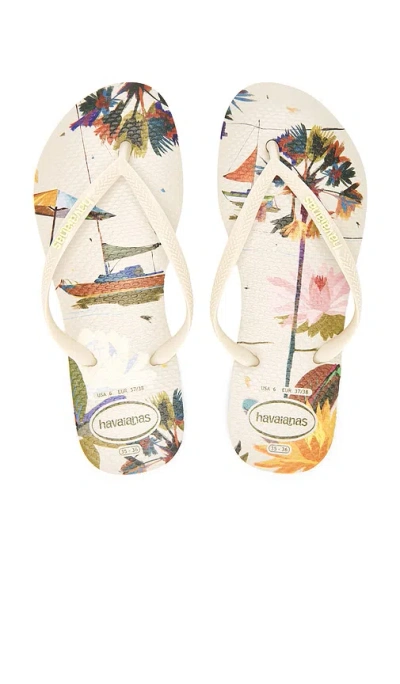 Havaianas Slim Summer Bliss Sandal In Beige