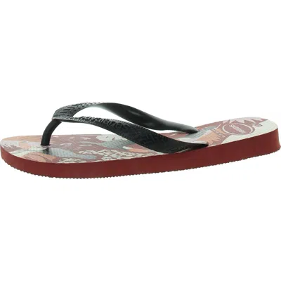 Havaianas Slim Tropical Vibes Womens Slip On Flip Flops Thong Sandals In Multi