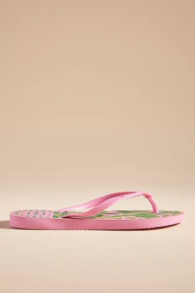 Havaianas Slim Tucano Flip Flops In Pink