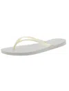 Havaianas Slim Womens Textured Thong Flip-flops In White