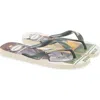 Havaianas Star Wars Flip Flop In Beige/dark Green