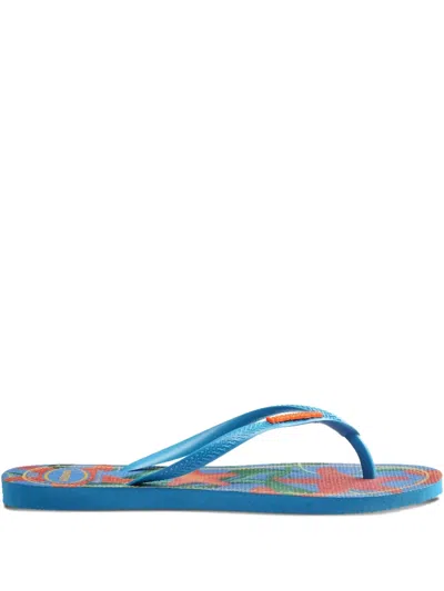 Havaianas Starfish-print Flip-flops In Blue