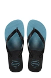 Havaianas Top Basic Flip Flop In Black/black/nautical Blue