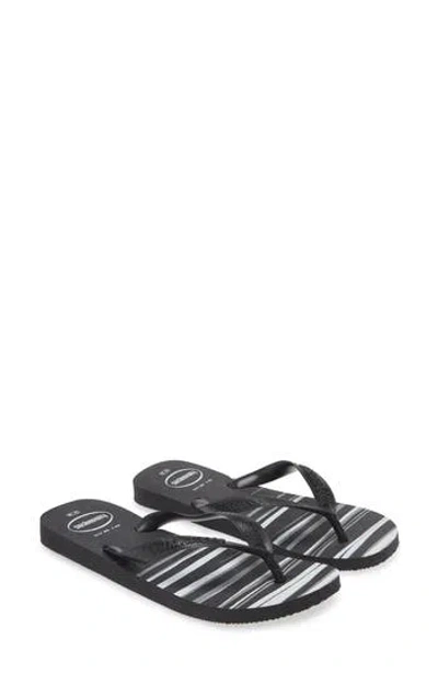 Havaianas Top Basic Flip Flop In Black/white