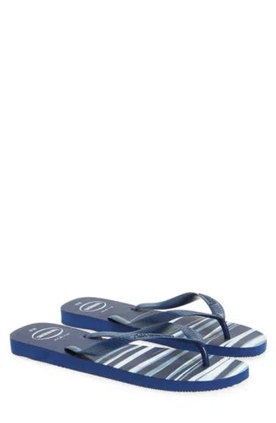 Havaianas Top Basic Flip Flop In Navy/navy/white