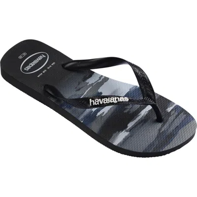 Havaianas Top Camo Flip Flop In Black