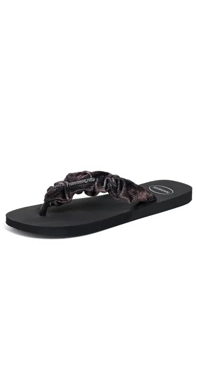 Havaianas Top Fall Flip Flops Black